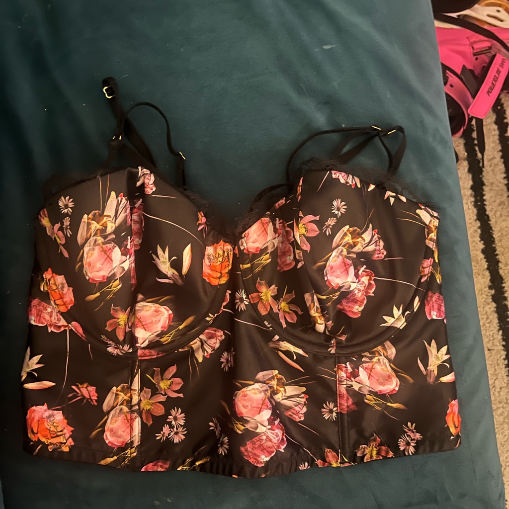 Elegant Floral Bustier Top